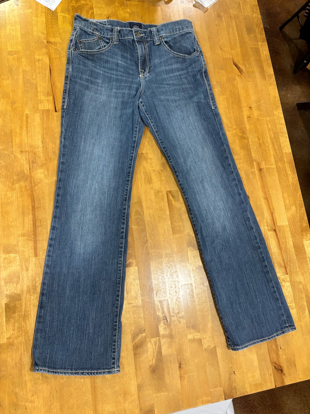 Rock & Republic Men’s Jeans Blue Bootcut Flap Pocket Embroidered